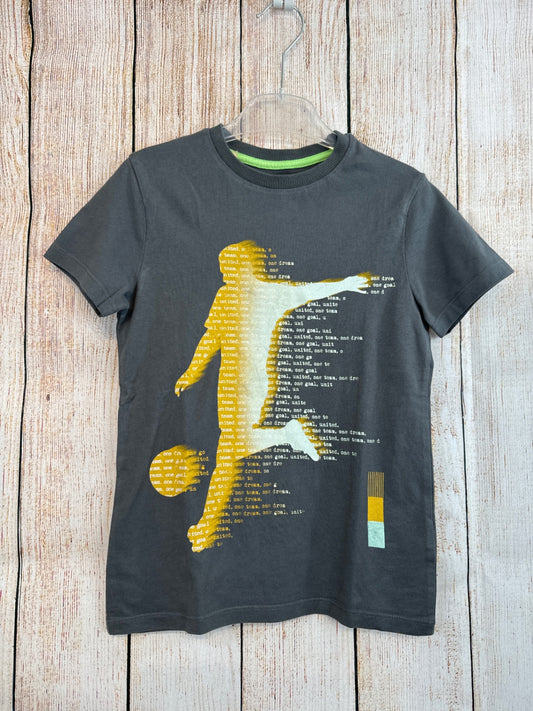 M&S T-Shirt Grau m. Fußballer Gr. 122