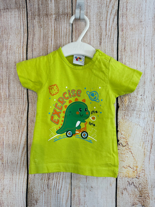 Bubble Gum T-shirt Hellgrün m. Dino Gr. 56