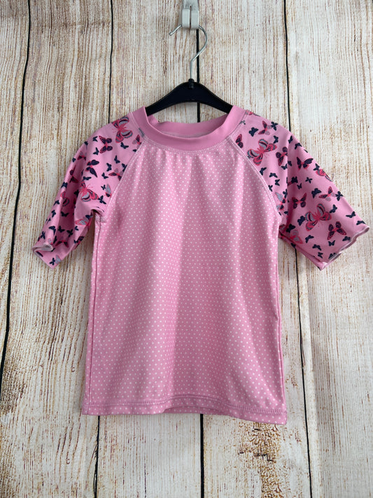 UV-Shirt Rosa m. weißen Punkten Gr. 86