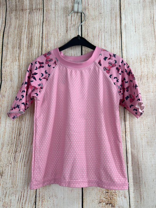 UV-Shirt Rosa m. weißen Punkten Gr. 86