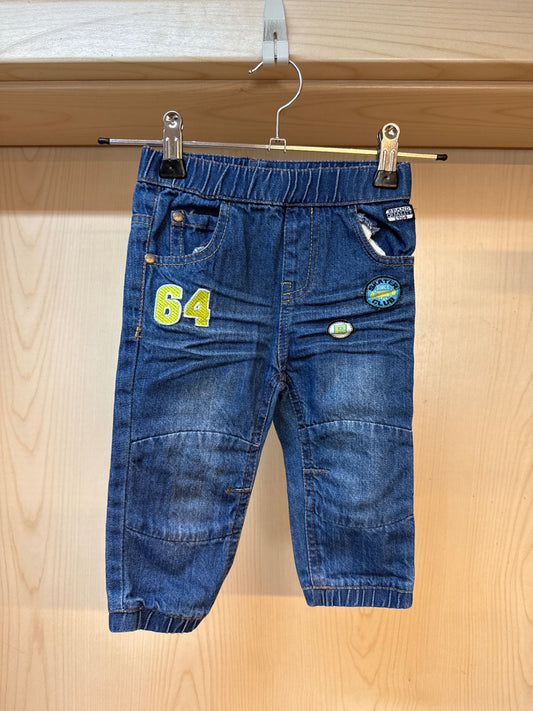 Gr.74 Topolino Jeans jeansblau m. grüner Zahl