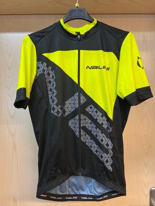 Decathlon kurzes Fahrradshirt schwarz/ neongrün Gr. 164/170