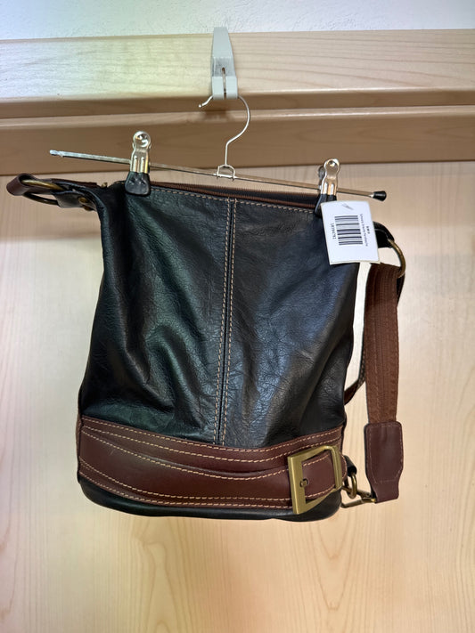 Schwarz/ braune Handtasche
