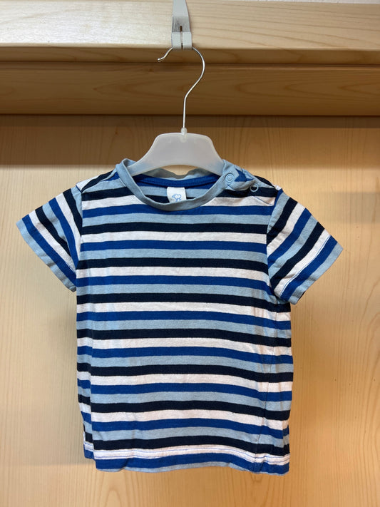 C&A T-Shirt dunkelblau/ weiß geringelt Gr. 86
