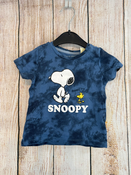peanuts T-Shirt dunkelblau meliert m. Snoopy Gr. 80