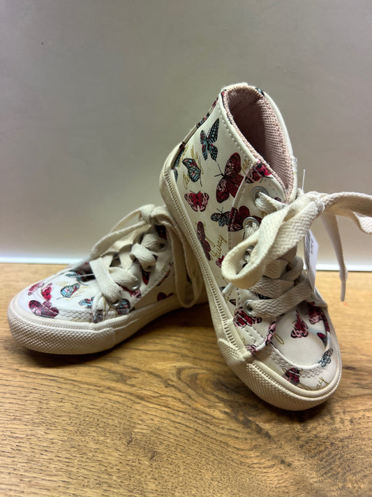 Schuhe, H&M, weiß m. Schmetterlingen, 23, halbhohe Schuhe z. schnüren (10358861)