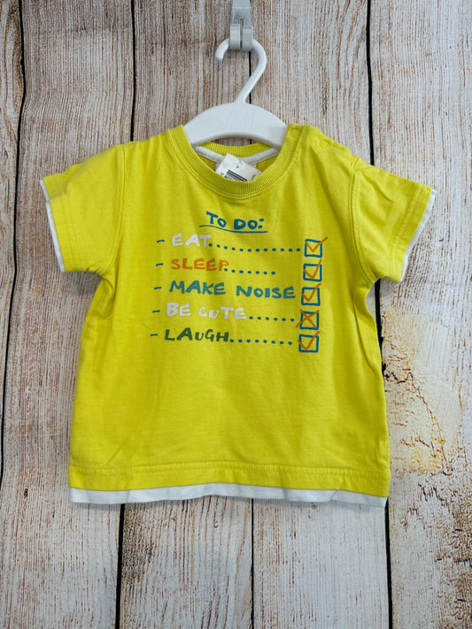 Topomini T-Shirt gelb m. Schrift vorn Gr. 80
