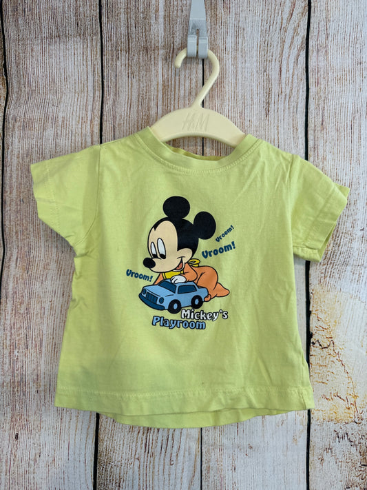Disney Baby T-Shirt Hellgrün m. Micky Baby Gr. 74