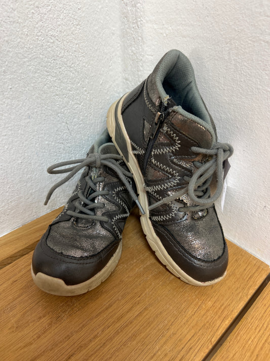 Schuhe, grau/ silber, 30, halbhohe Schnürschuhe (10389105)