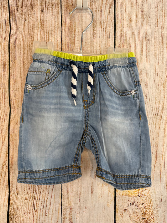 kurze Hose, jeans-/blau m. hellgrünem Rand, 74 (10389798)