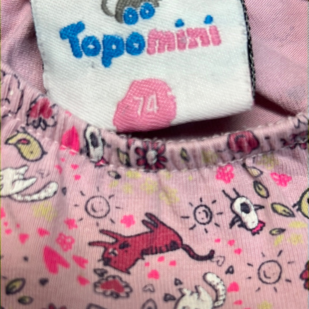 Mädchen Langarm Shirt von  TopoMini Gr. 74